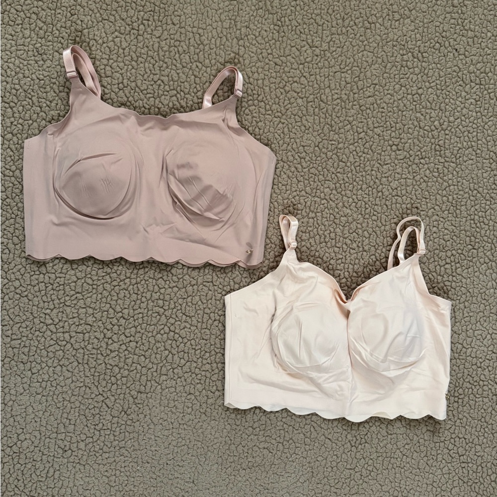 Seamless Women's Bralette - Beige and Cream